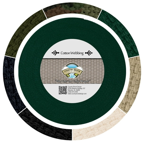 Country Brook Design® 1 1/4 Inch Natural Heavy Cotton Webbing 50 Yards Country Brook Design® 1 1/4 Inch Natural Heavy Cotton Webbing 50 Yards